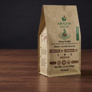 Roasted Coffee Whole Beans, Robusta 50% and Arabica 50%. Blended 340G