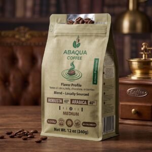 Roasted Coffee Whole Beans, Robusta 60% and Arabica 40%. Blended 340G